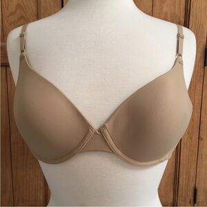 🌺 Maidenform 07959 One Fab Fit 36C Taupe Underwire Demi T-shirt Bra